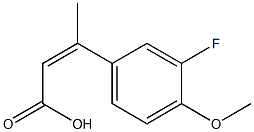 3-(3-fluoro-4-methoxyphenyl)but-2-enoic acid 구조식 이미지