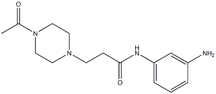 3-(4-acetylpiperazin-1-yl)-N-(3-aminophenyl)propanamide 구조식 이미지