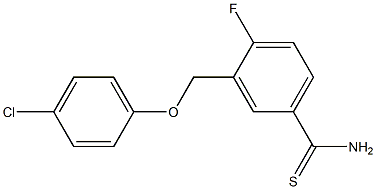 3-(4-chlorophenoxymethyl)-4-fluorobenzene-1-carbothioamide 구조식 이미지