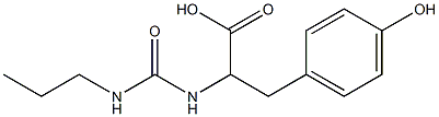 3-(4-hydroxyphenyl)-2-[(propylcarbamoyl)amino]propanoic acid 구조식 이미지