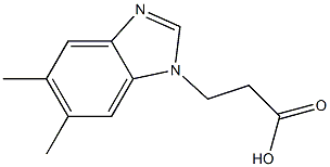 3-(5,6-dimethyl-1H-1,3-benzodiazol-1-yl)propanoic acid 구조식 이미지