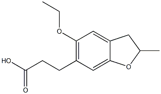 3-(5-ethoxy-2-methyl-2,3-dihydro-1-benzofuran-6-yl)propanoic acid 구조식 이미지