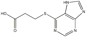 3-(7H-purin-6-ylthio)propanoic acid 구조식 이미지