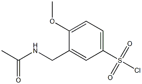 3-(acetamidomethyl)-4-methoxybenzene-1-sulfonyl chloride 구조식 이미지