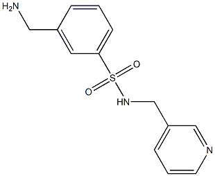 3-(aminomethyl)-N-(pyridin-3-ylmethyl)benzene-1-sulfonamide Structure