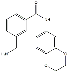 3-(aminomethyl)-N-2,3-dihydro-1,4-benzodioxin-6-ylbenzamide 구조식 이미지