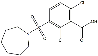 3-(azepane-1-sulfonyl)-2,6-dichlorobenzoic acid 구조식 이미지