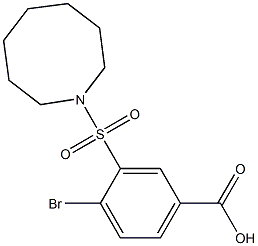 3-(azocane-1-sulfonyl)-4-bromobenzoic acid Structure