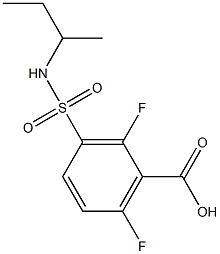 3-(butan-2-ylsulfamoyl)-2,6-difluorobenzoic acid Structure