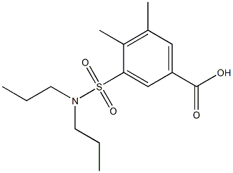 3-(dipropylsulfamoyl)-4,5-dimethylbenzoic acid 구조식 이미지