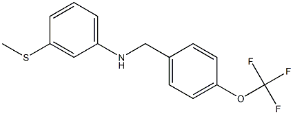 3-(methylsulfanyl)-N-{[4-(trifluoromethoxy)phenyl]methyl}aniline Structure