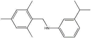 3-(propan-2-yl)-N-[(2,4,6-trimethylphenyl)methyl]aniline Structure