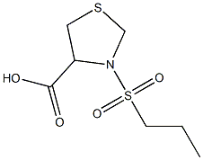 3-(propylsulfonyl)-1,3-thiazolidine-4-carboxylic acid Structure