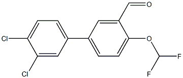 3',4'-dichloro-4-(difluoromethoxy)-1,1'-biphenyl-3-carbaldehyde Structure