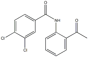 3,4-dichloro-N-(2-acetylphenyl)benzamide Structure