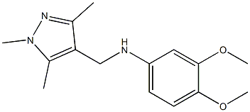 3,4-dimethoxy-N-[(1,3,5-trimethyl-1H-pyrazol-4-yl)methyl]aniline 구조식 이미지
