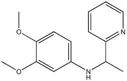 3,4-dimethoxy-N-[1-(pyridin-2-yl)ethyl]aniline Structure