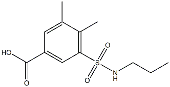 3,4-dimethyl-5-(propylsulfamoyl)benzoic acid Structure