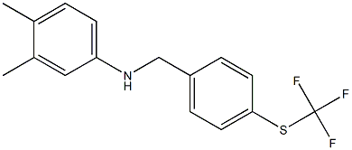 3,4-dimethyl-N-({4-[(trifluoromethyl)sulfanyl]phenyl}methyl)aniline Structure