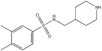 3,4-dimethyl-N-(piperidin-4-ylmethyl)benzene-1-sulfonamide 구조식 이미지