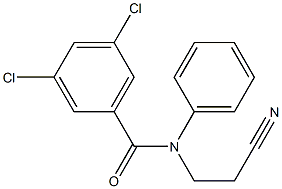 3,5-dichloro-N-(2-cyanoethyl)-N-phenylbenzamide Structure