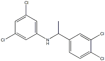 3,5-dichloro-N-[1-(3,4-dichlorophenyl)ethyl]aniline 구조식 이미지