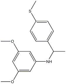 3,5-dimethoxy-N-{1-[4-(methylsulfanyl)phenyl]ethyl}aniline Structure