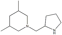 3,5-dimethyl-1-(pyrrolidin-2-ylmethyl)piperidine Structure