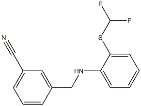 3-[({2-[(difluoromethyl)sulfanyl]phenyl}amino)methyl]benzonitrile Structure