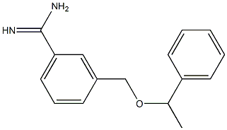 3-[(1-phenylethoxy)methyl]benzenecarboximidamide Structure