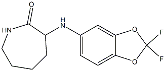 3-[(2,2-difluoro-2H-1,3-benzodioxol-5-yl)amino]azepan-2-one Structure