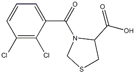 3-[(2,3-dichlorophenyl)carbonyl]-1,3-thiazolidine-4-carboxylic acid 구조식 이미지