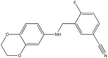 3-[(2,3-dihydro-1,4-benzodioxin-6-ylamino)methyl]-4-fluorobenzonitrile Structure