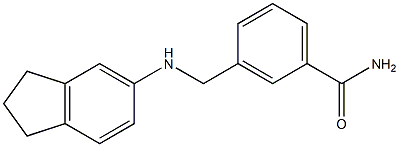 3-[(2,3-dihydro-1H-inden-5-ylamino)methyl]benzamide Structure