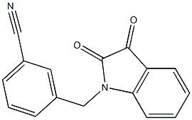 3-[(2,3-dioxo-2,3-dihydro-1H-indol-1-yl)methyl]benzonitrile 구조식 이미지
