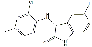 3-[(2,4-dichlorophenyl)amino]-5-fluoro-2,3-dihydro-1H-indol-2-one Structure