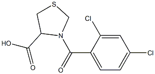 3-[(2,4-dichlorophenyl)carbonyl]-1,3-thiazolidine-4-carboxylic acid Structure