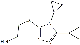 3-[(2-aminoethyl)sulfanyl]-4,5-dicyclopropyl-4H-1,2,4-triazole Structure