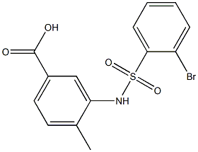 3-[(2-bromobenzene)sulfonamido]-4-methylbenzoic acid Structure