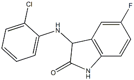 3-[(2-chlorophenyl)amino]-5-fluoro-2,3-dihydro-1H-indol-2-one Structure