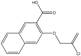 3-[(2-chloroprop-2-en-1-yl)oxy]naphthalene-2-carboxylic acid 구조식 이미지