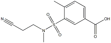 3-[(2-cyanoethyl)(methyl)sulfamoyl]-4-methylbenzoic acid 구조식 이미지