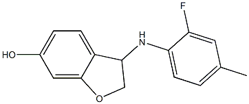 3-[(2-fluoro-4-methylphenyl)amino]-2,3-dihydro-1-benzofuran-6-ol Structure