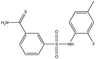 3-[(2-fluoro-4-methylphenyl)sulfamoyl]benzene-1-carbothioamide Structure