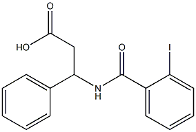 3-[(2-iodobenzoyl)amino]-3-phenylpropanoic acid Structure