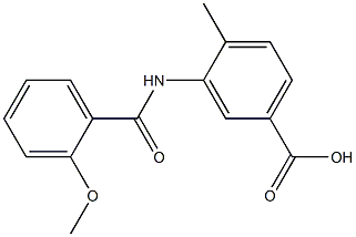 3-[(2-methoxybenzoyl)amino]-4-methylbenzoic acid 구조식 이미지