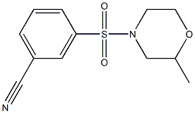 3-[(2-methylmorpholin-4-yl)sulfonyl]benzonitrile Structure