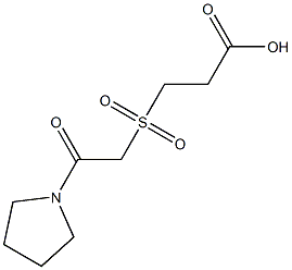 3-[(2-oxo-2-pyrrolidin-1-ylethyl)sulfonyl]propanoic acid 구조식 이미지