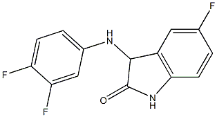 3-[(3,4-difluorophenyl)amino]-5-fluoro-2,3-dihydro-1H-indol-2-one 구조식 이미지