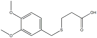 3-[(3,4-dimethoxybenzyl)thio]propanoic acid Structure